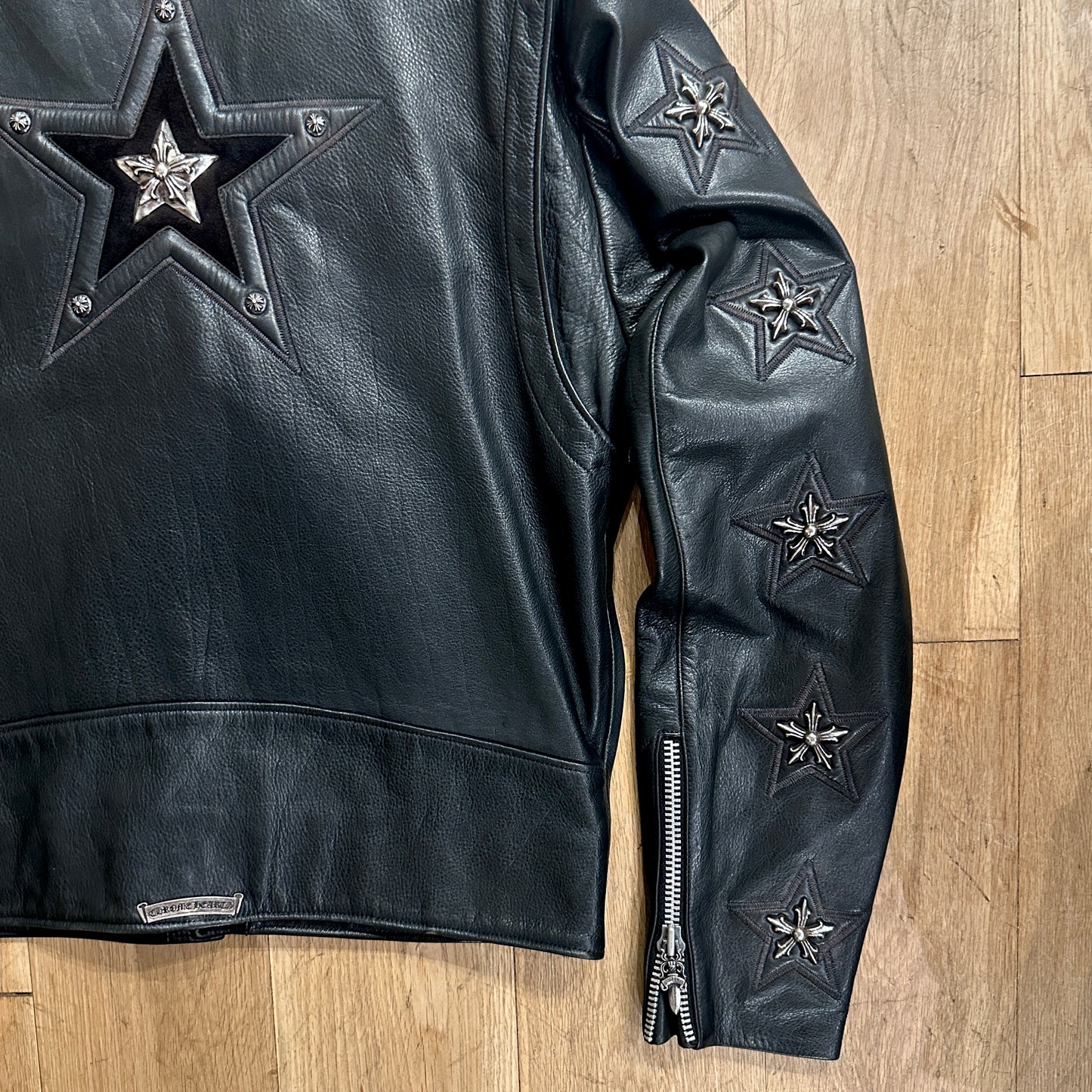 1993 Chrome Hearts Lace-Up Star Leather Jacket image 5