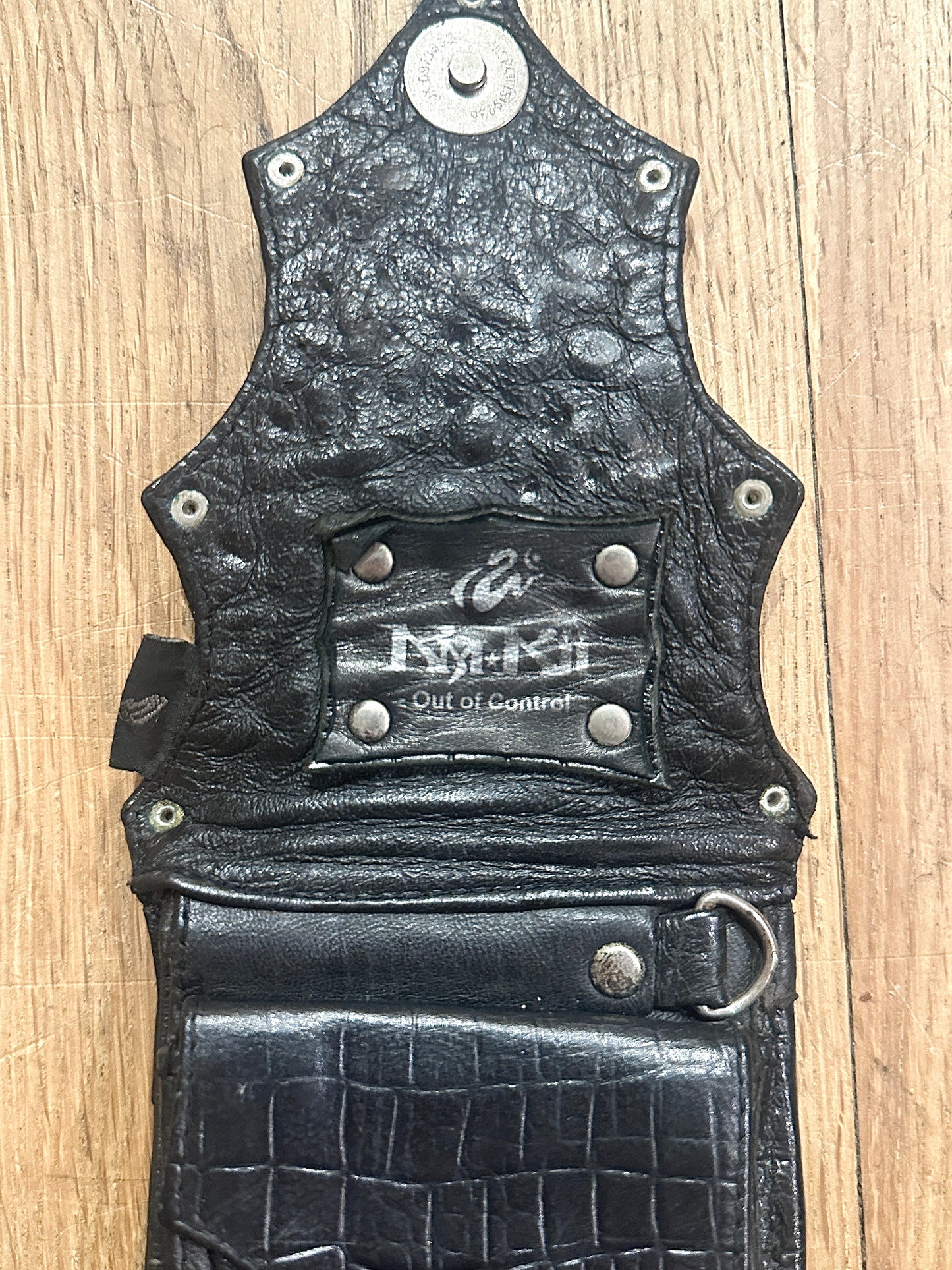 KmRii 2008 Studded Leather Crocodile Embossed Wallet