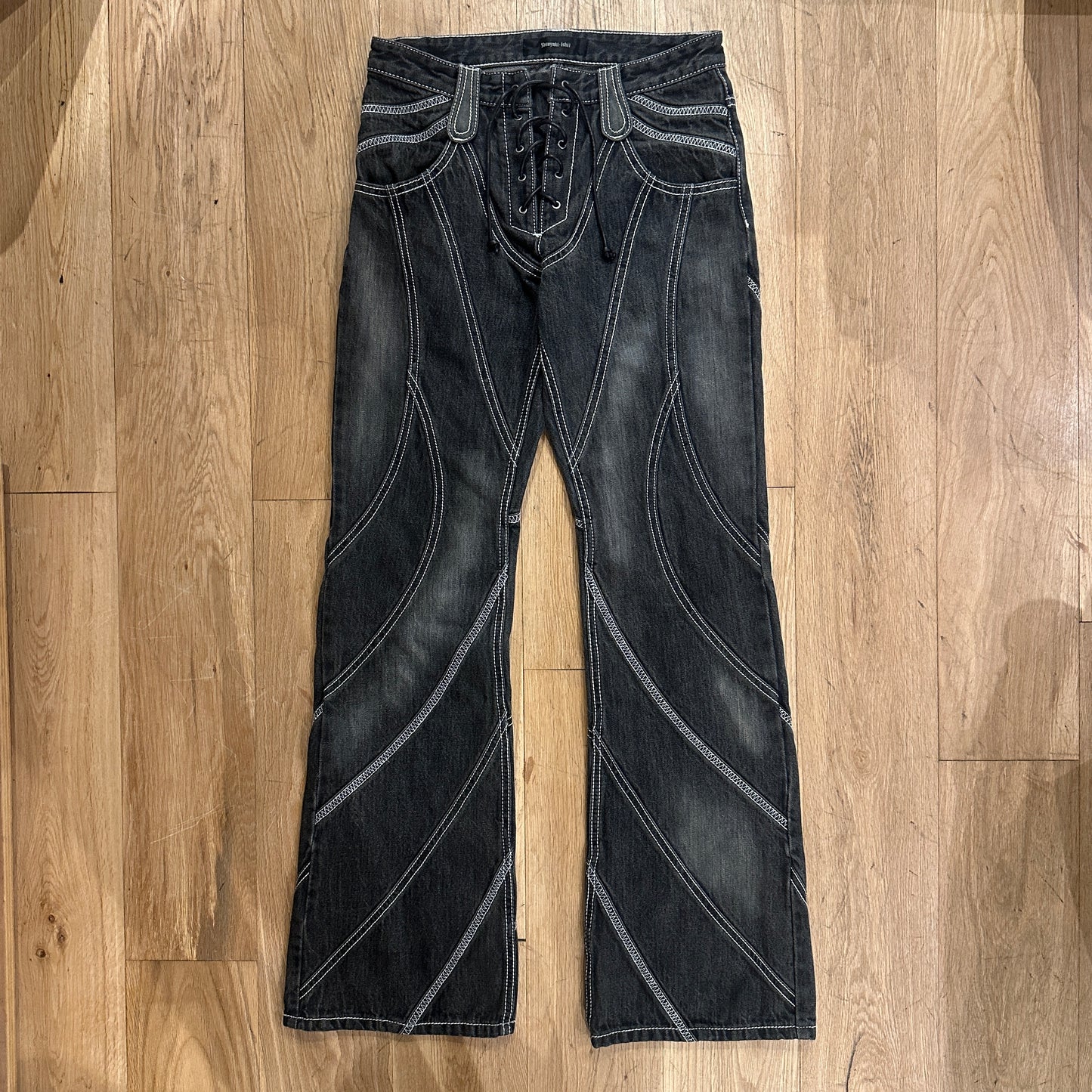 Yasuyuki Ishii Lace-Up Tribal Denim FW24 image 0