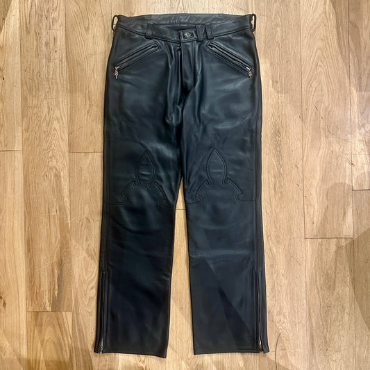 Chrome Hearts Fleur Leather Pants image 0