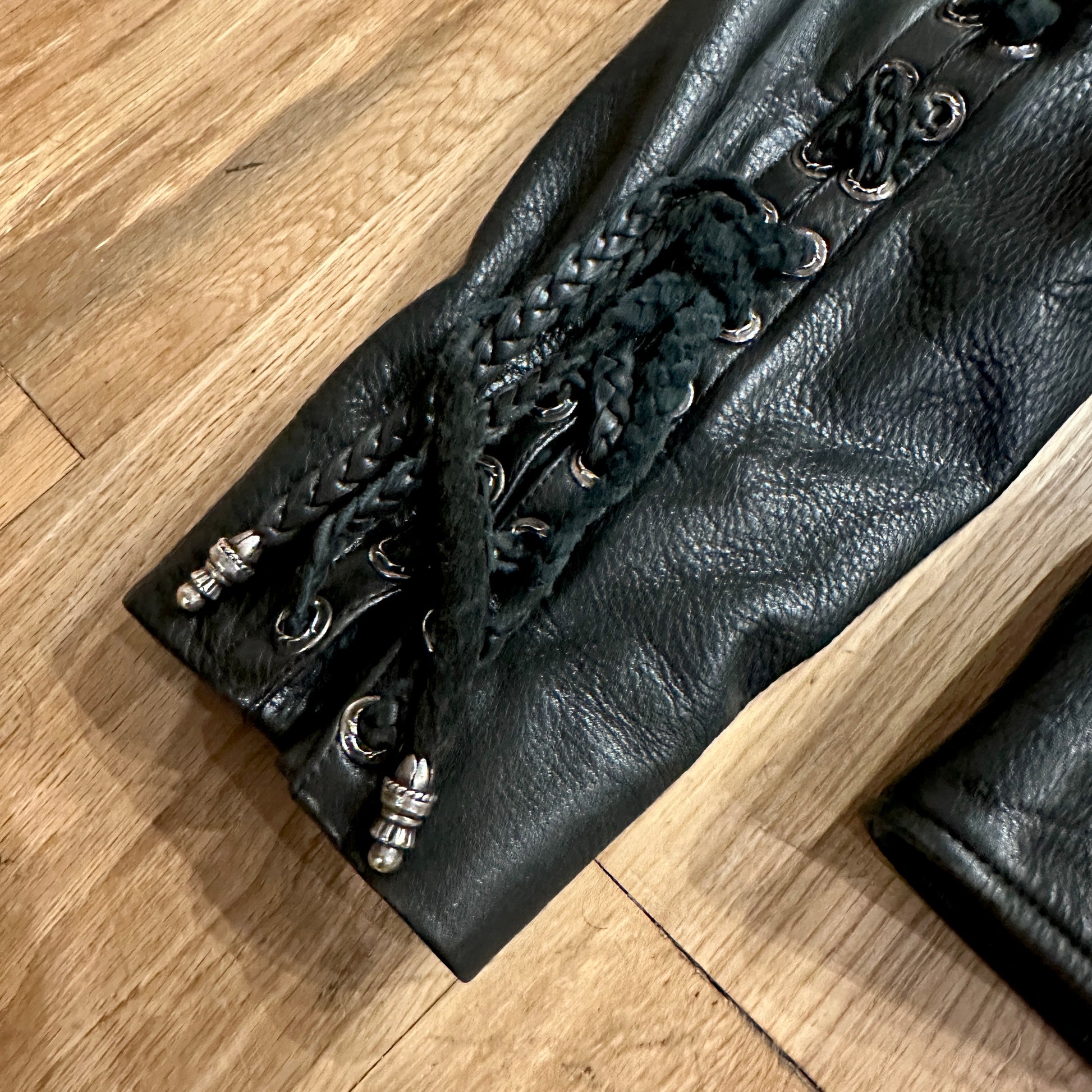 1993 Chrome Hearts Lace-Up Star Leather Jacket image 9