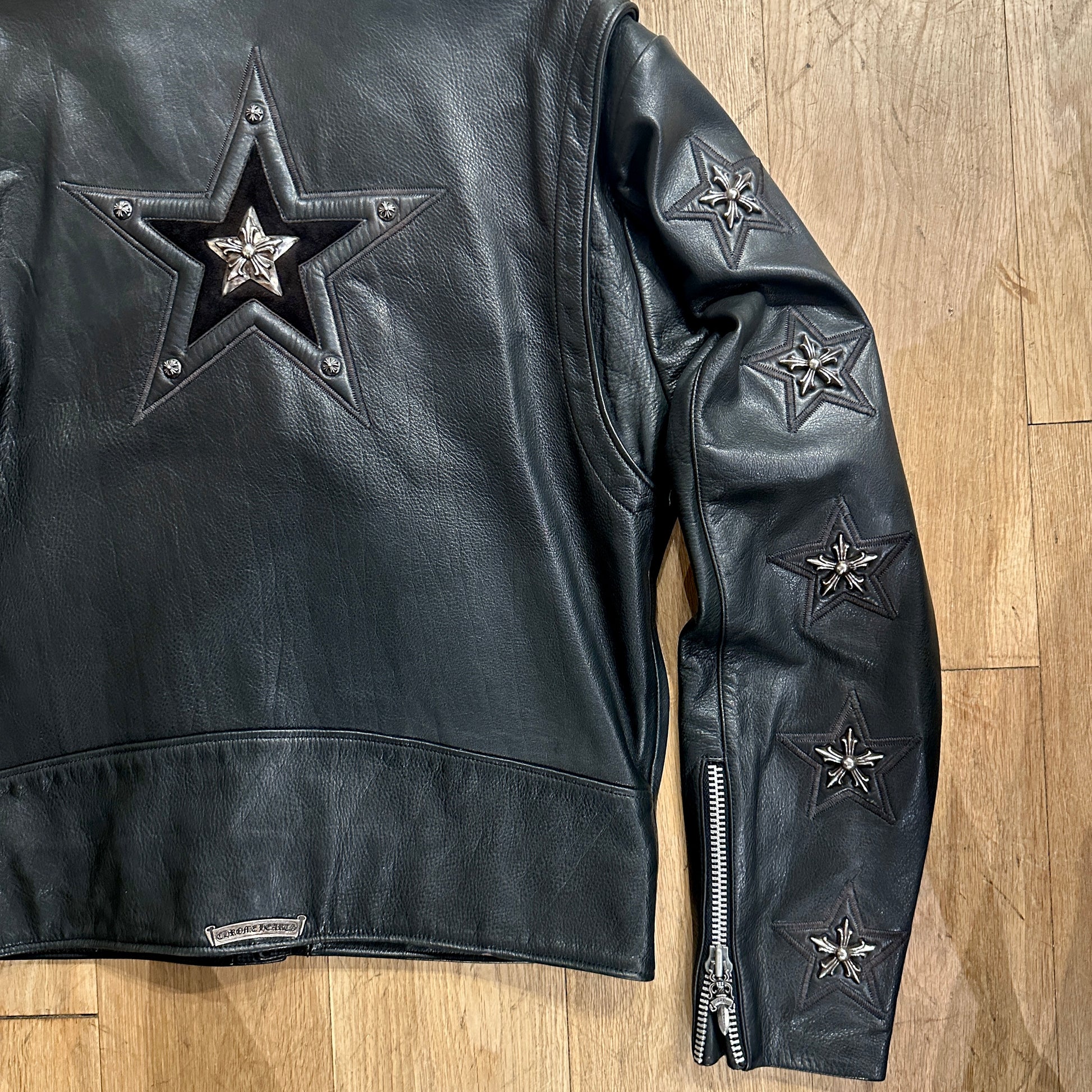 1993 Chrome Hearts Lace-Up Star Leather Jacket image 8
