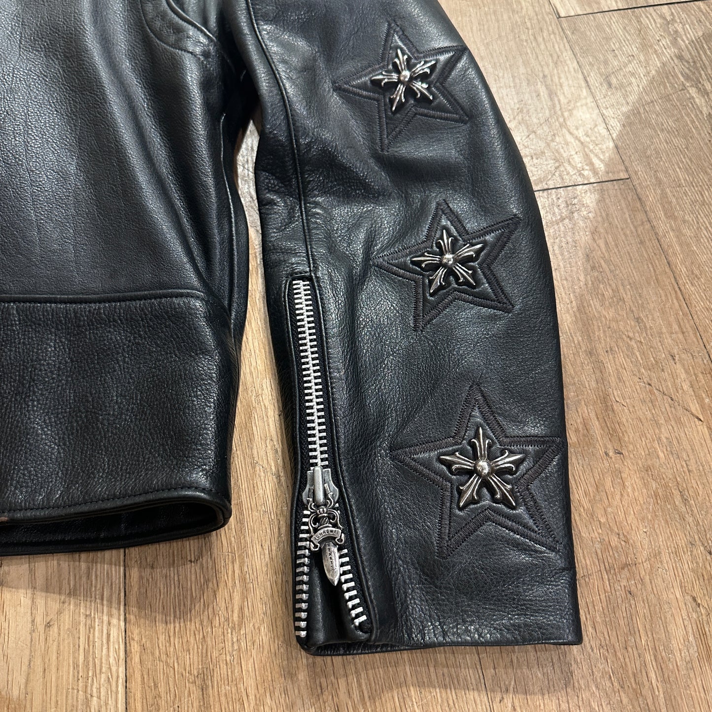 1993 Chrome Hearts Lace-Up Star Leather Jacket image 6