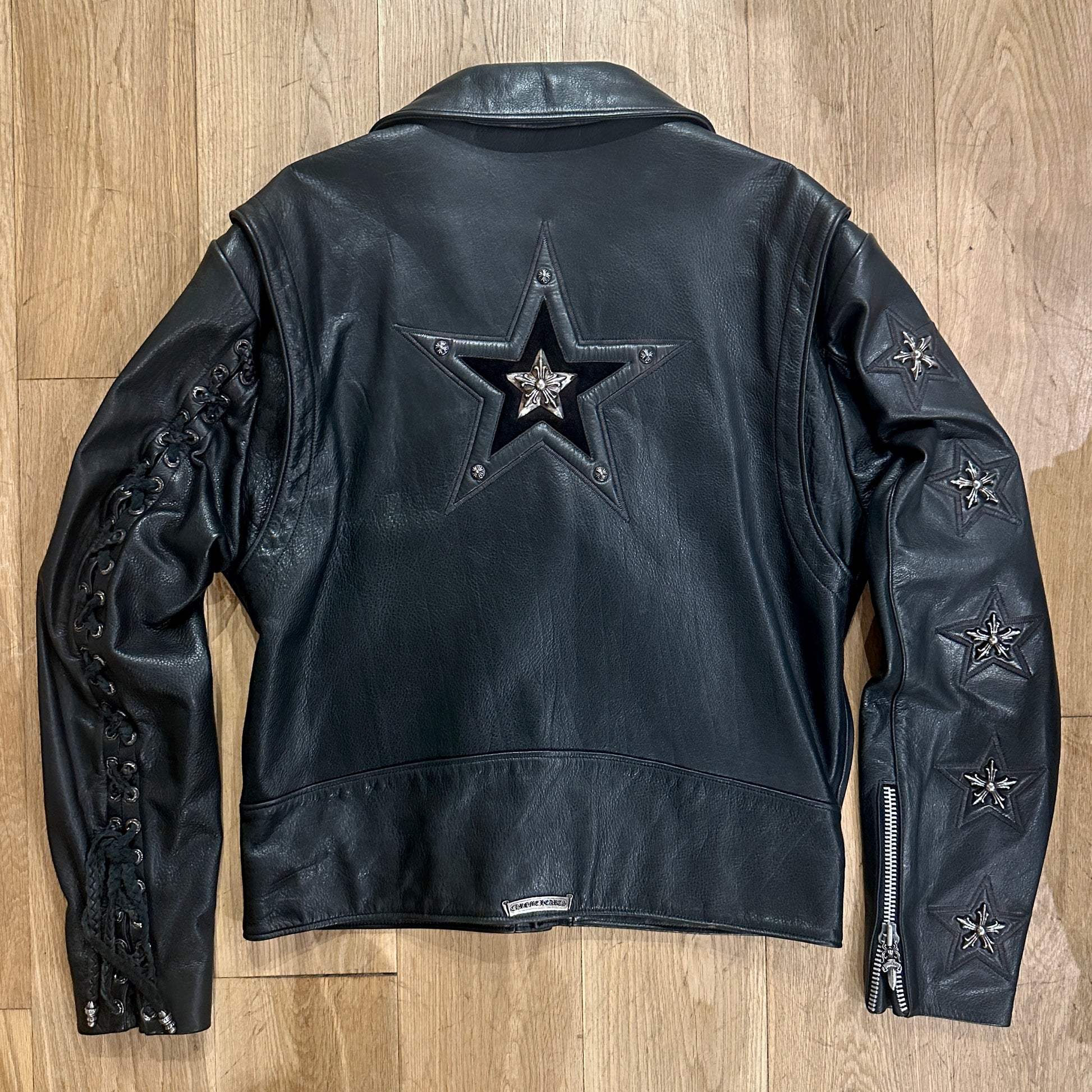 1993 Chrome Hearts Lace-Up Star Leather Jacket image 0