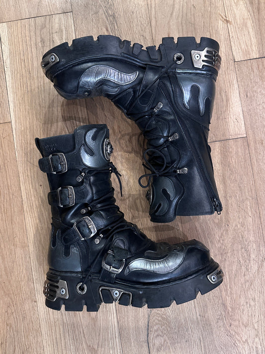 Vintage New Rock Metal-Toe Boots