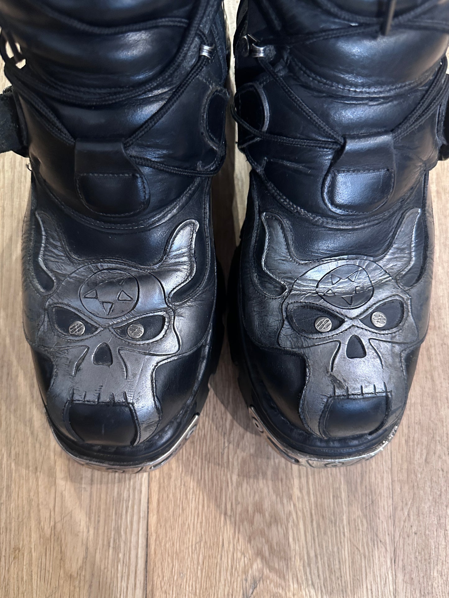 Vintage New Rock Metal-Toe Boots