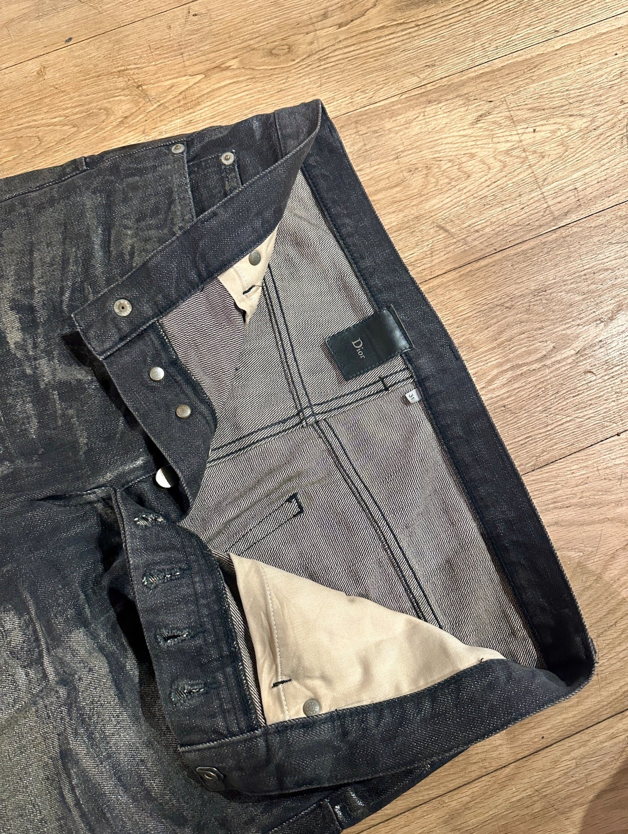 Dior AW04 "Luster" Waxed Denim