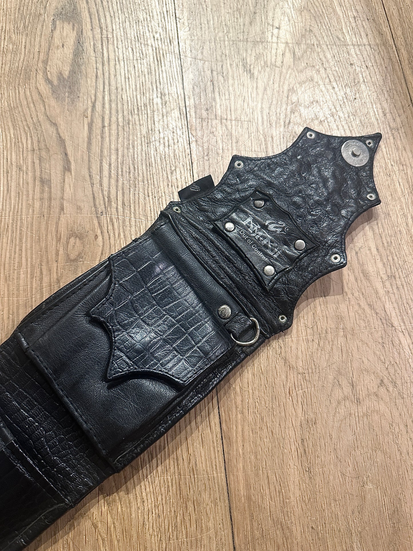 KmRii 2008 Studded Leather Crocodile Embossed Wallet