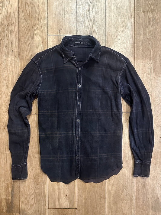 Yasuyuki Ishii Lambskin Suede Button-Down Shirt