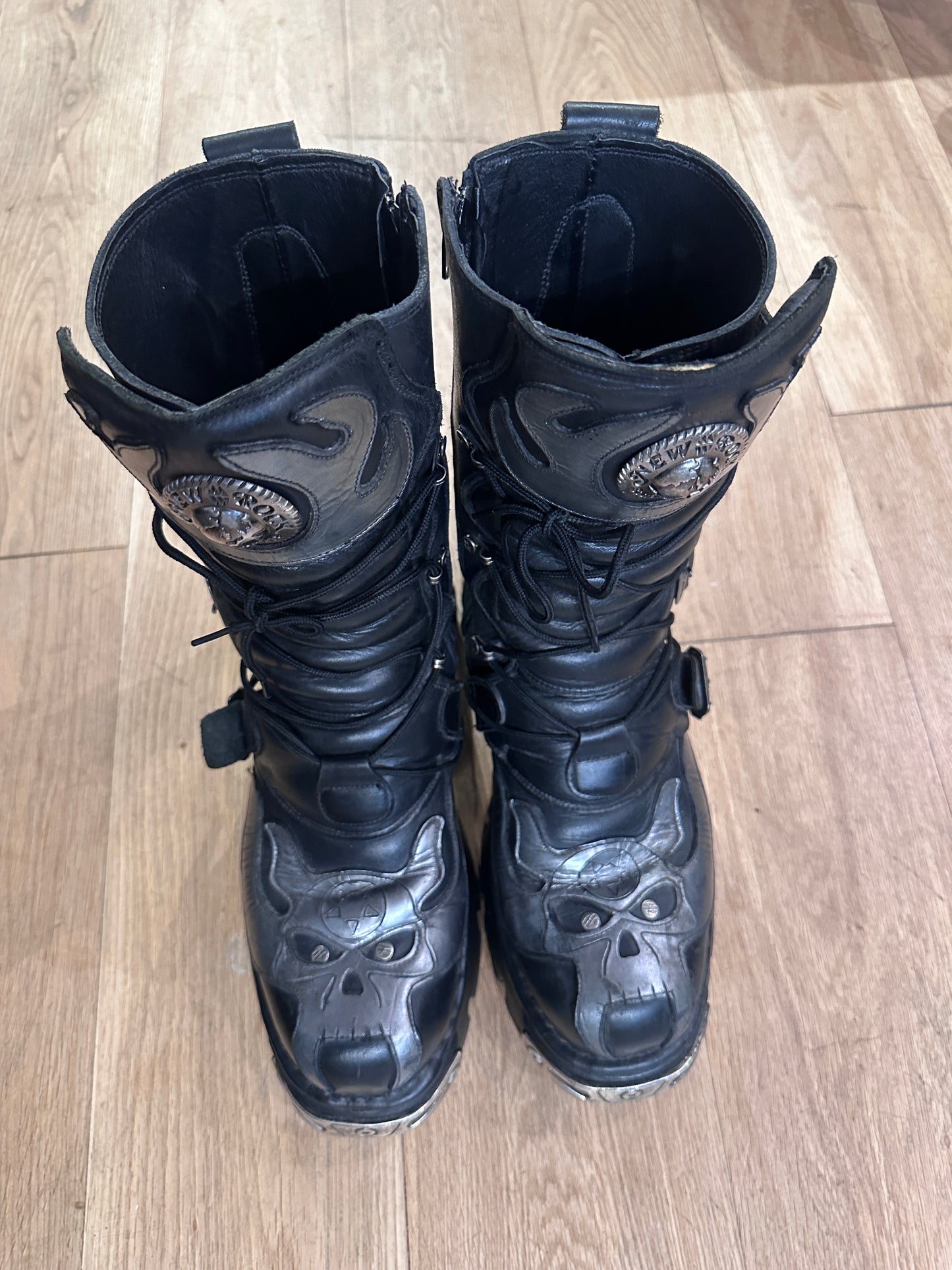 Vintage New Rock Metal-Toe Boots