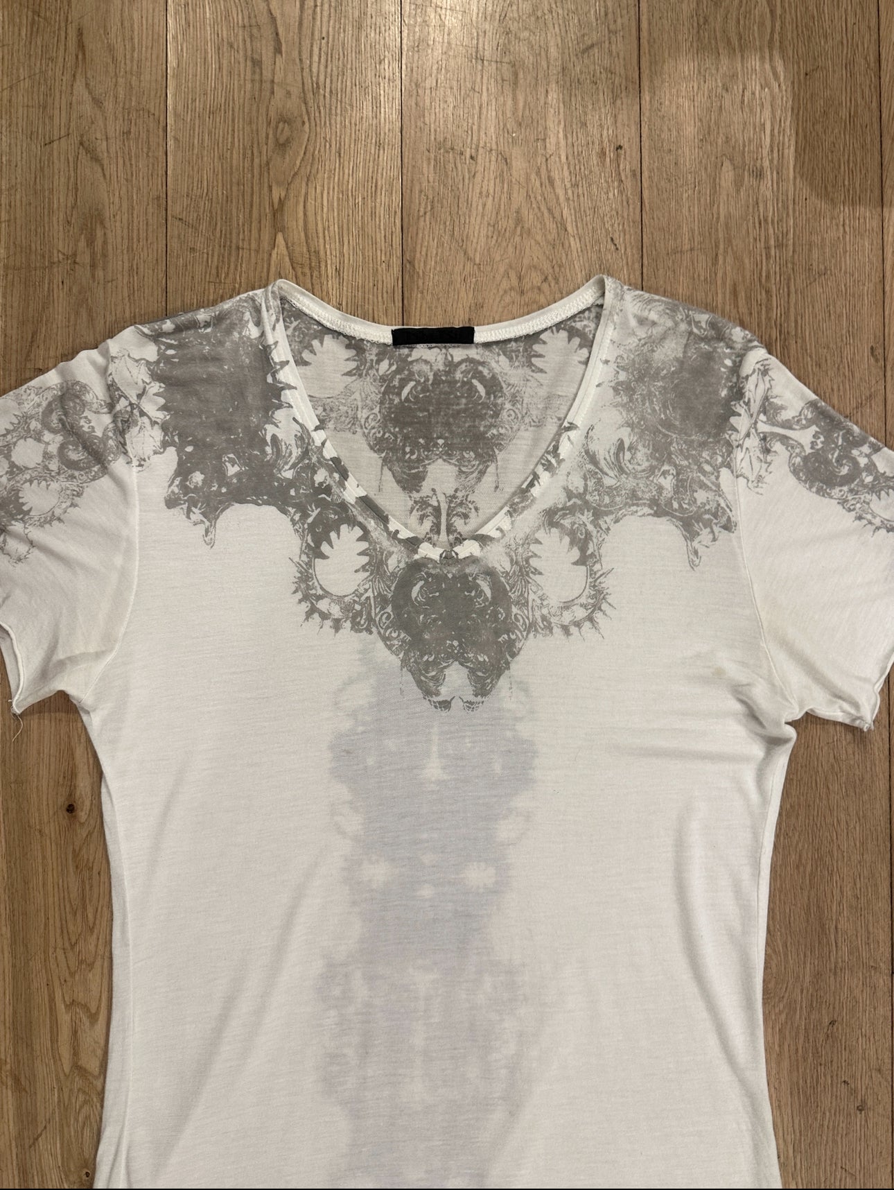 KmRii Asymmetrical Cut Tassel Shirt