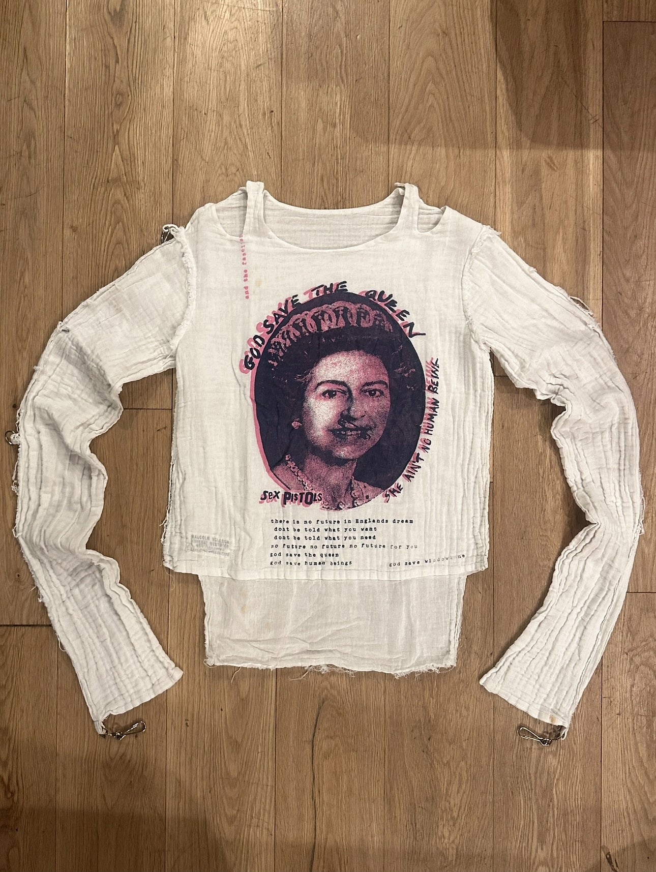 1970's Seditionaries Safety Pin Queen Muslin