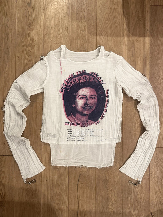 1970's Seditionaries Safety Pin Queen Muslin