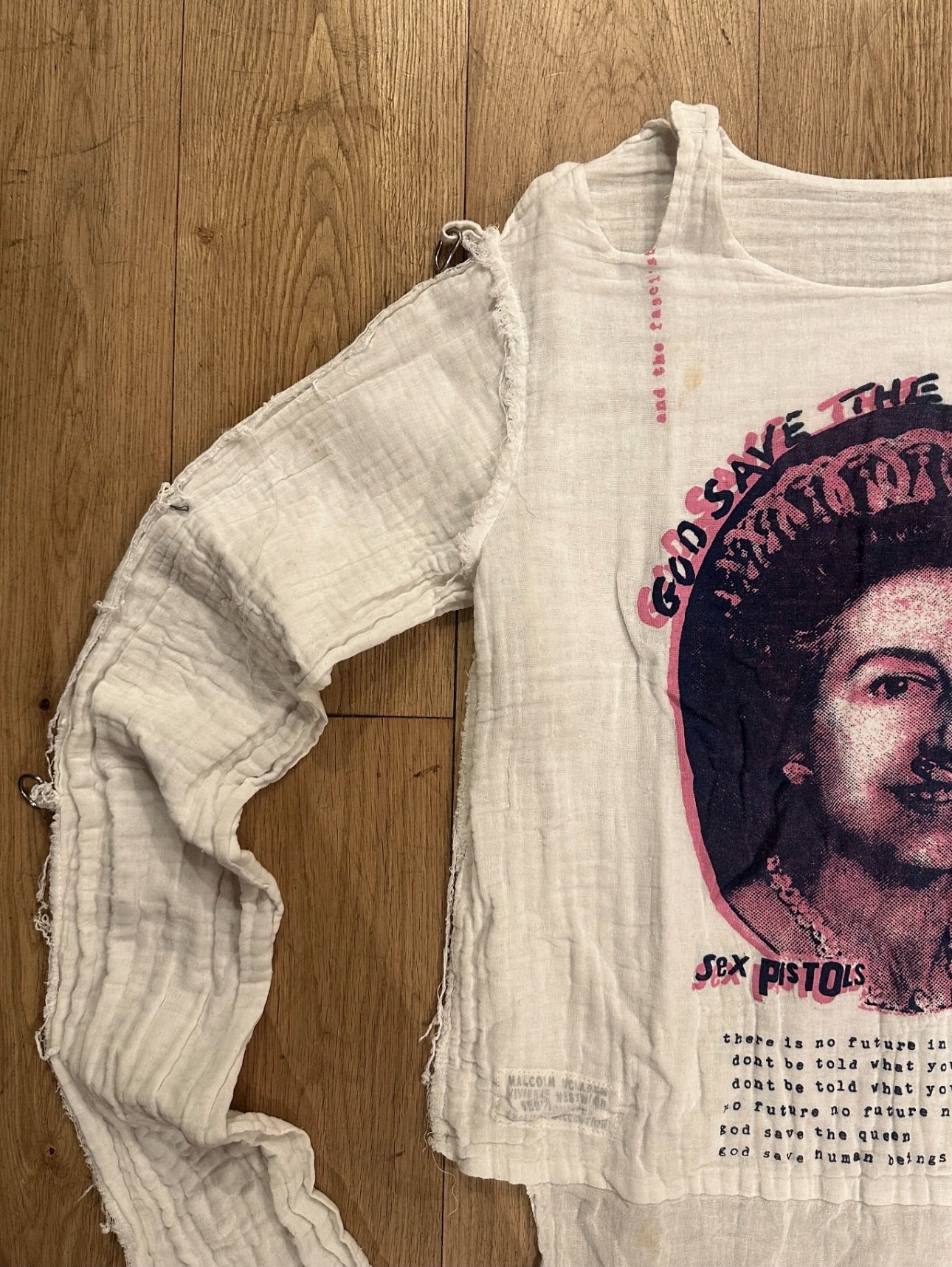 1970's Seditionaries Safety Pin Queen Muslin