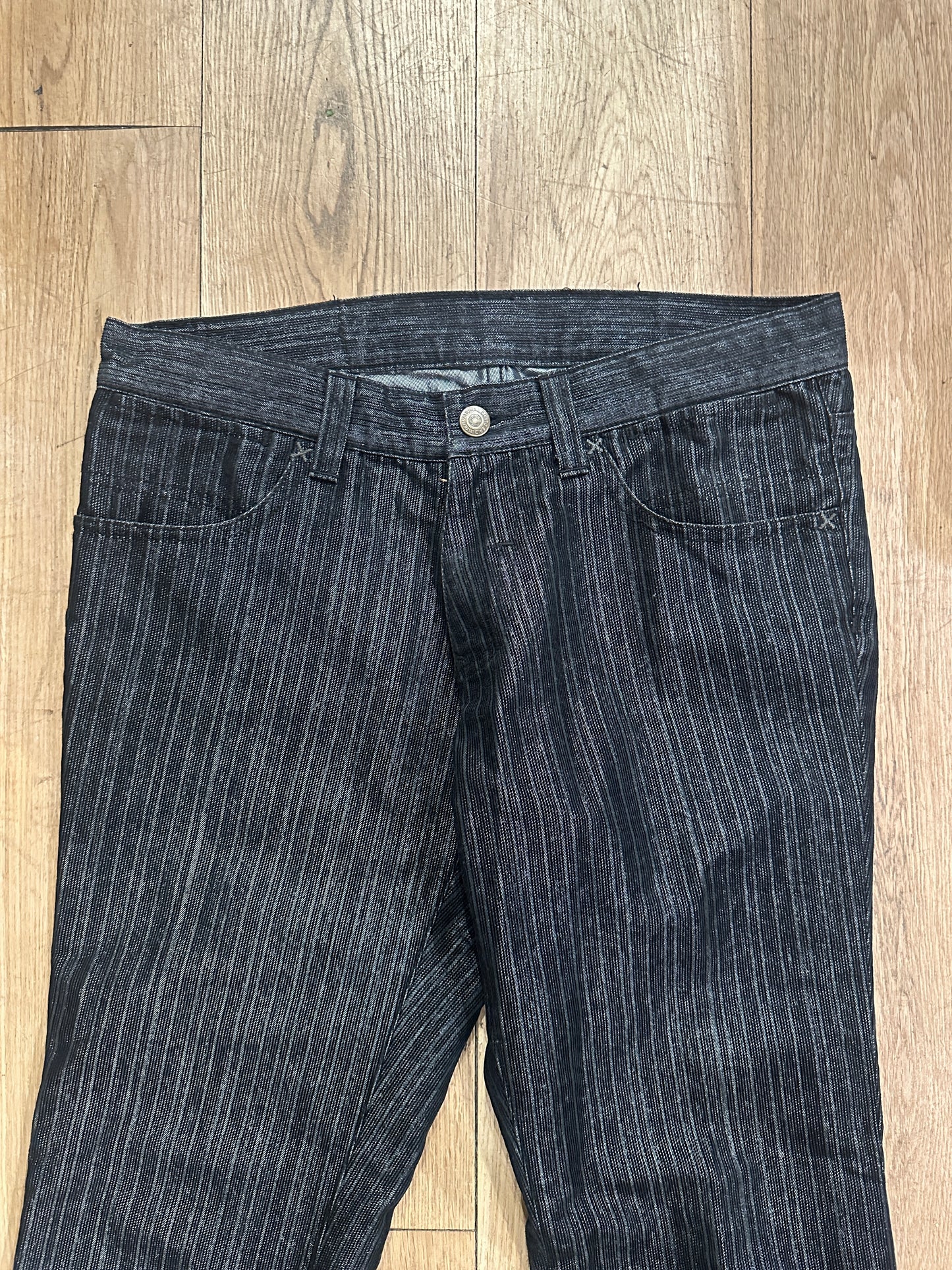 Tornado Mart Striped Bootcut Denim