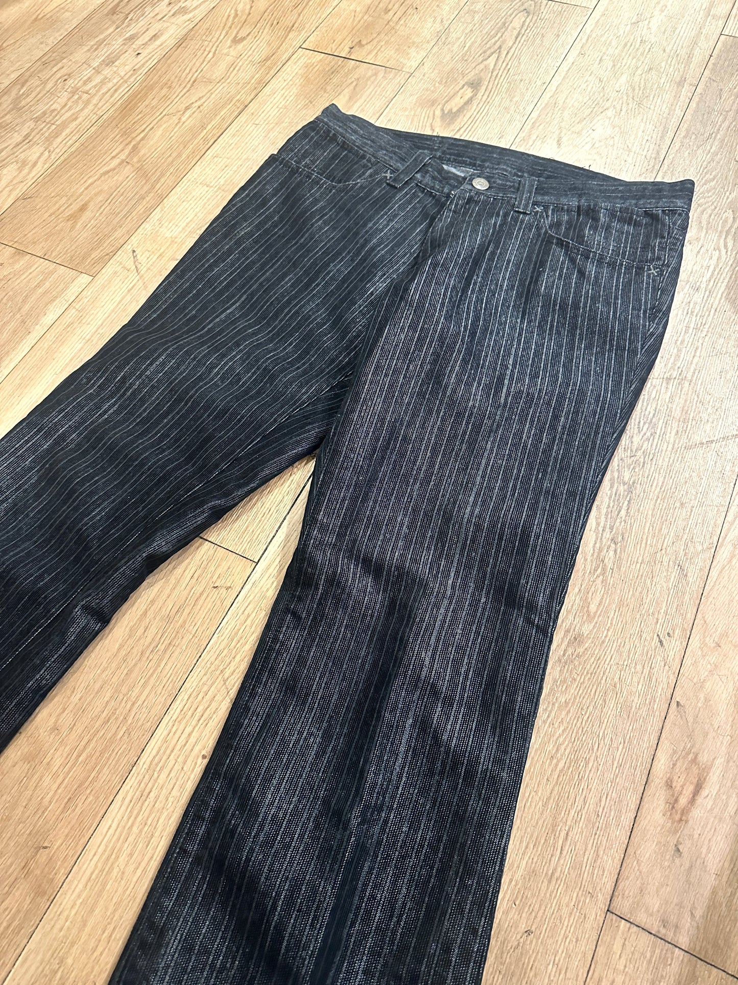 Tornado Mart Striped Bootcut Denim