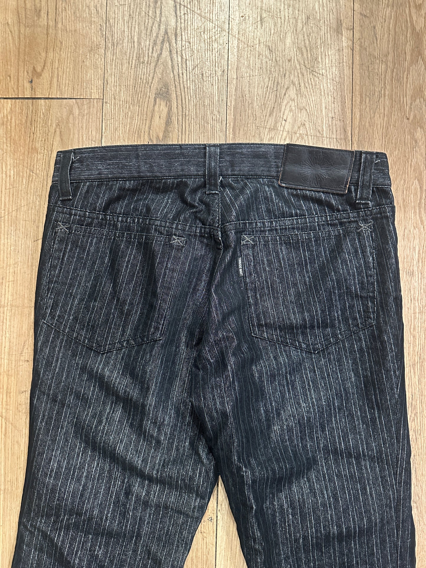 Tornado Mart Striped Bootcut Denim
