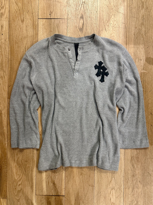 Chrome Hearts Cross Patch Henley Thermal Longsleeve image 0