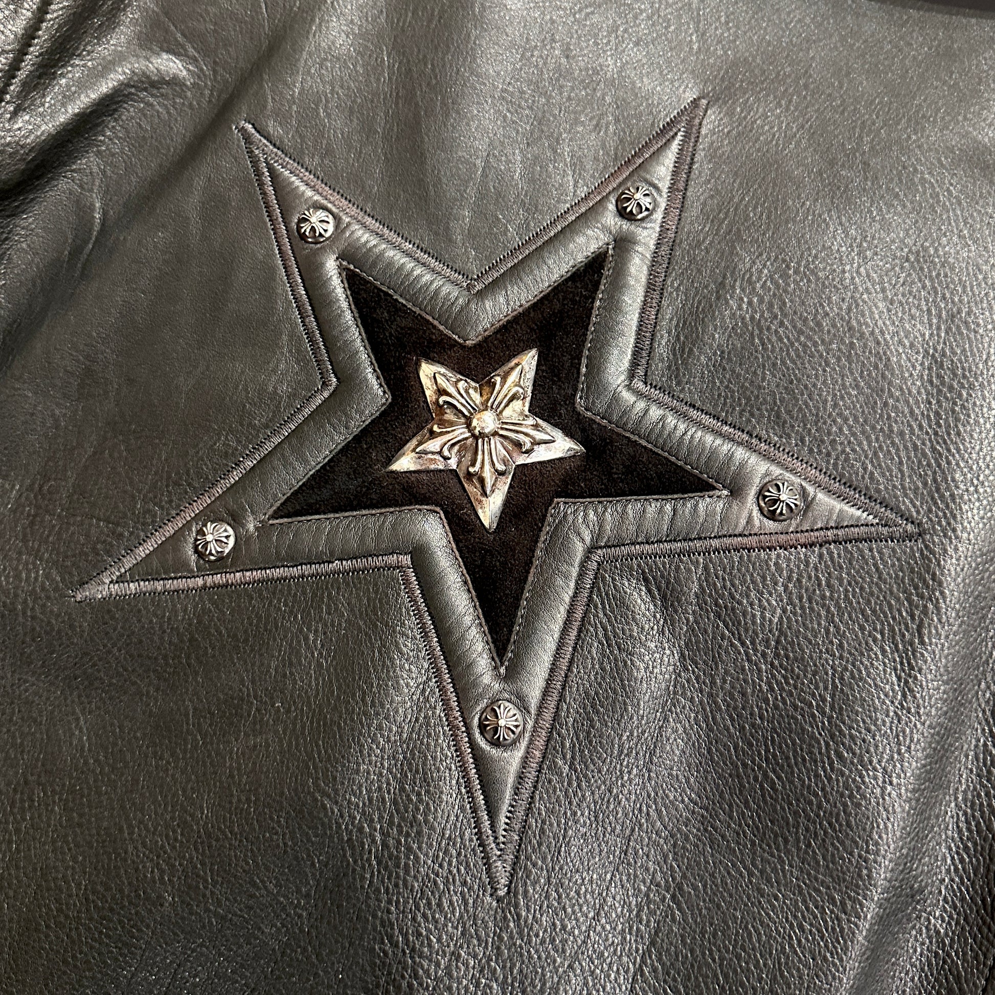 1993 Chrome Hearts Lace-Up Star Leather Jacket image 3