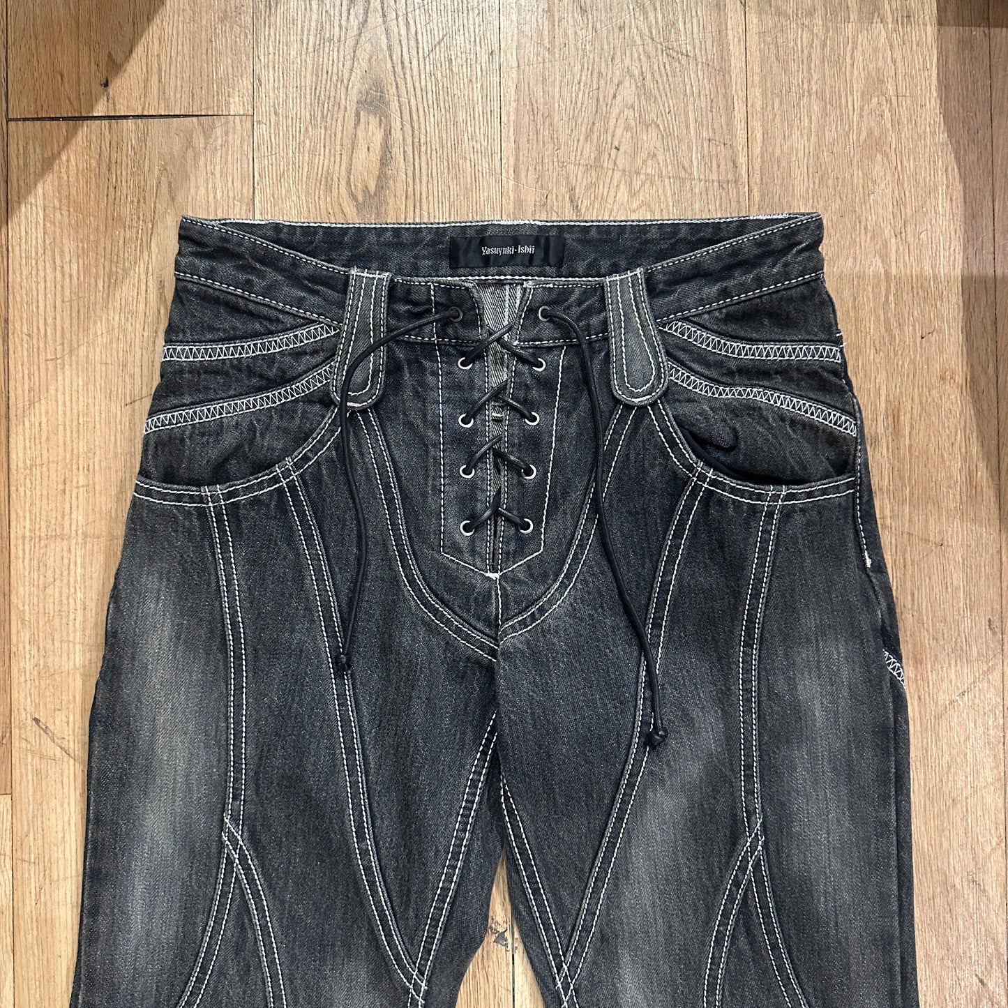 Yasuyuki Ishii Lace-Up Tribal Denim FW24 image 4
