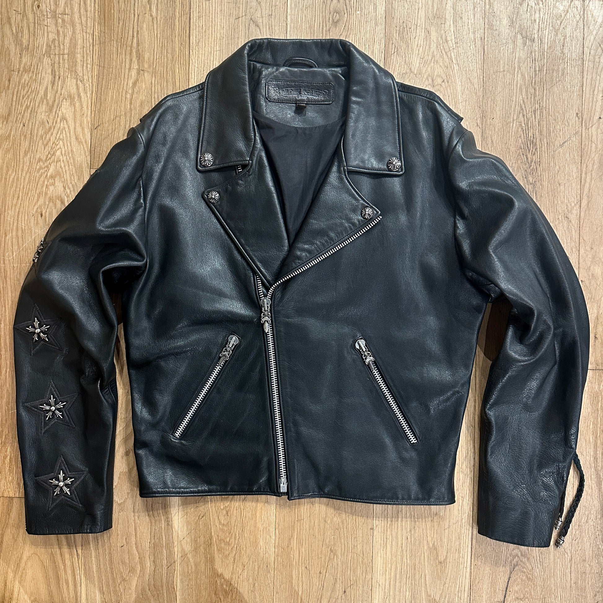 1993 Chrome Hearts Lace-Up Star Leather Jacket image 1